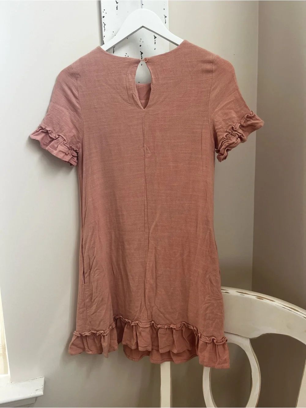 Very J Blush Textured Round-Neck Top - Picture 4 of 8